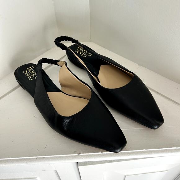 Franco Sarto Shoes - NEW Franco Sarto leather black slingback flats 6.5
